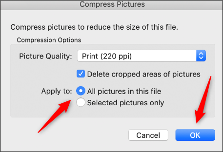 how to compress pictures to email